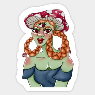 Giselle the Mushroom Babe Sticker